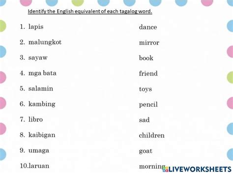 Filipino in English .